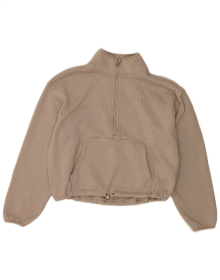 Γυναικείο φούτερ Dkny με φερμουάρ με λαιμόκοψη Jumper UK 14 Medium White