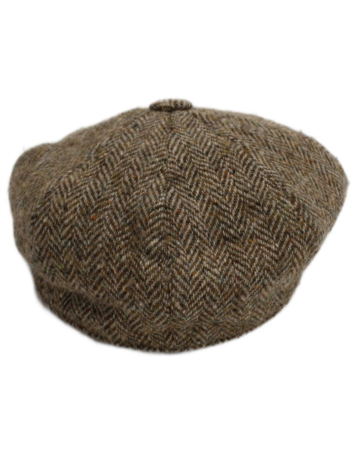 Harris Tweed Ανδρικό Flat Cap Μικρό Γκρι Ψαροκόκκαλο New Wool Classic