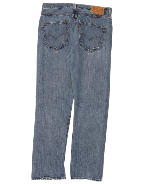 Levi's Mens 501 Straight Jeans W32 L30 Blue Cotton