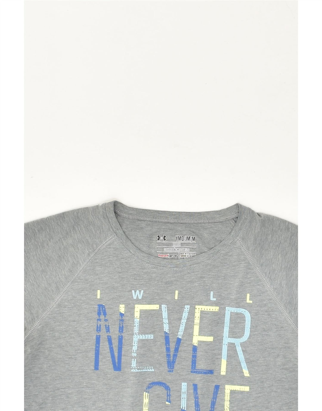 UNDER ARMOUR Boys loose Graphic T-Shirt Top 11-12 Years Medium Grey Cotton | Vintage Under Armour | Thrift | Second-Hand Under Armour | Used Clothing | Messina Hembry 