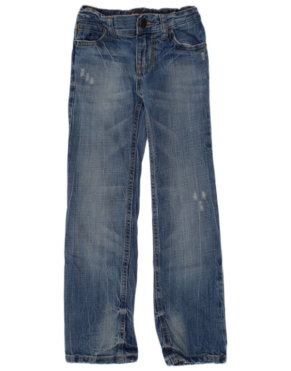 TOMMY HILFIGER Boys Distressed Straight Jeans 4-5 Years W24 L22 Blue