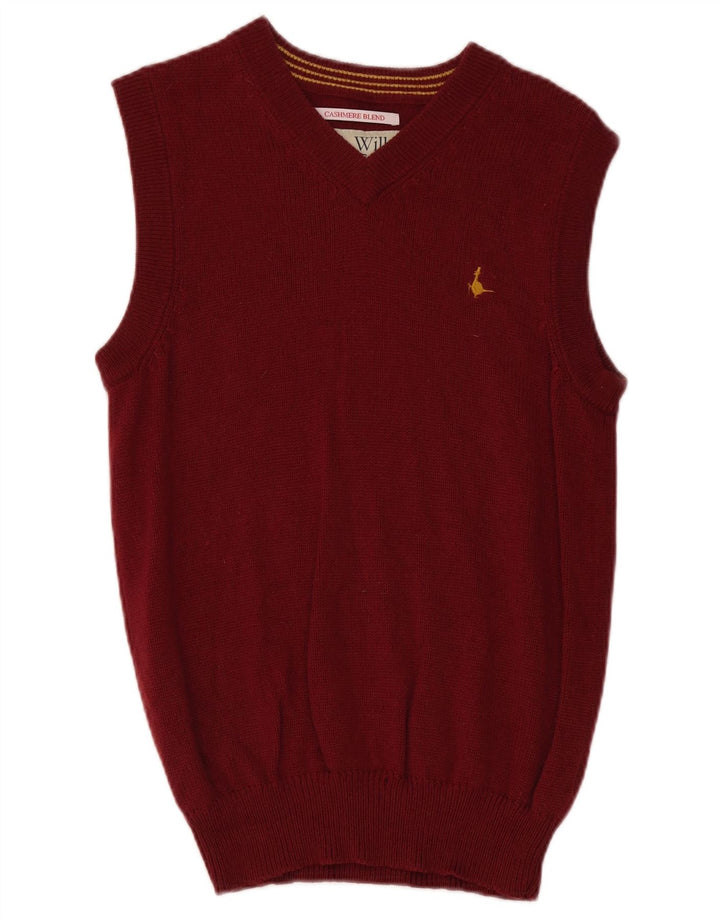 Jack Wills Ανδρικό γιλέκο Tank Top Large Maroon Wool