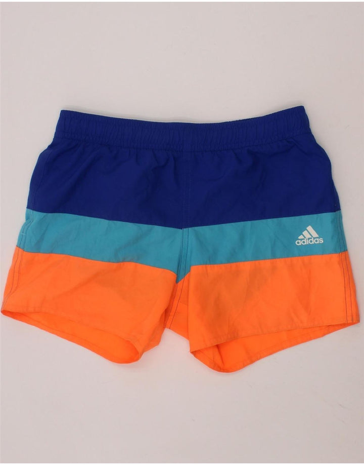 ADIDAS Boys Swimming Shorts 9-10 Years Multicoloured Colourblock Polyester Vintage Adidas and Second-Hand Adidas from Messina Hembry 