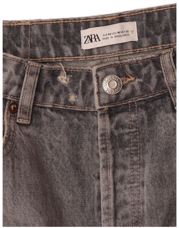 Zara Γυναικείο Straight Jeans EU 42 Large W32 L27 Grey