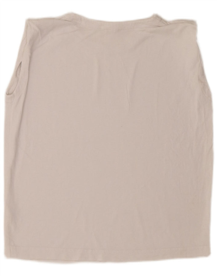 Cos Γυναικείο Γιλέκο Oversized Top UK 6 XS Λευκό βαμβακερό