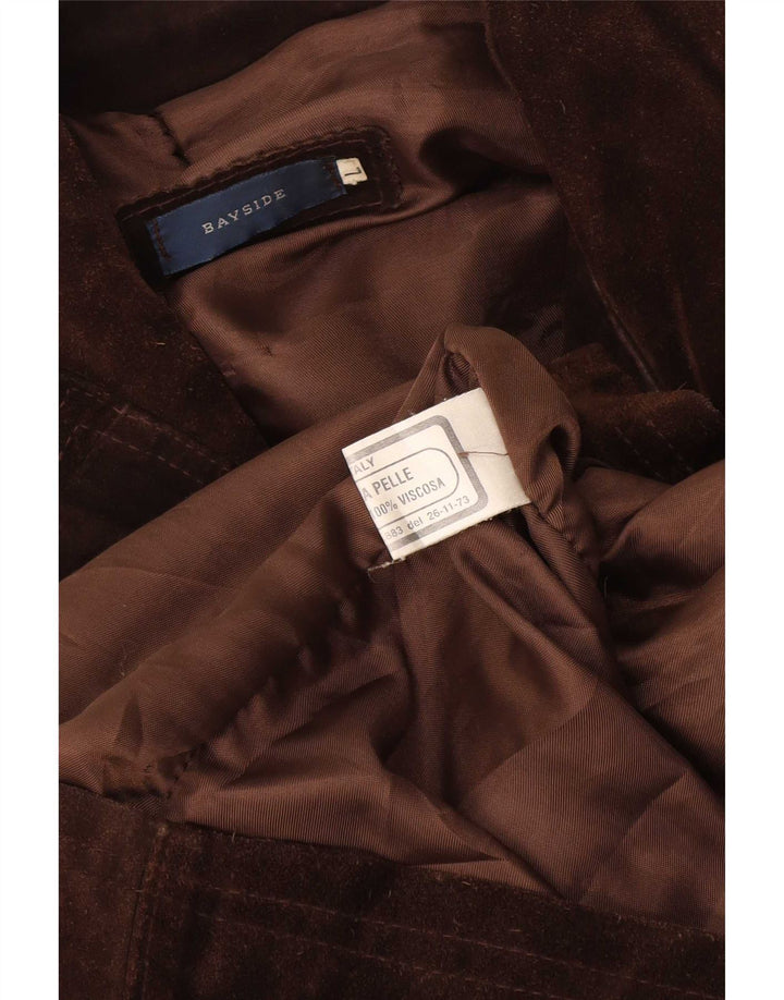 Bayside Ανδρικό Suede Jacket UK 40 Large Brown Δερμάτινο