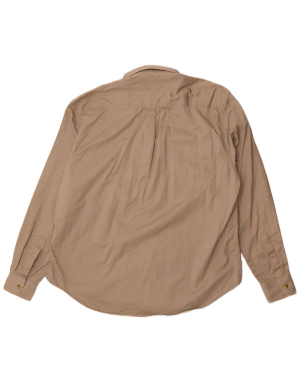 Vintage Ανδρικό Πουκάμισο Μέγεθος 44/46 XL Μπεζ βαμβακερό