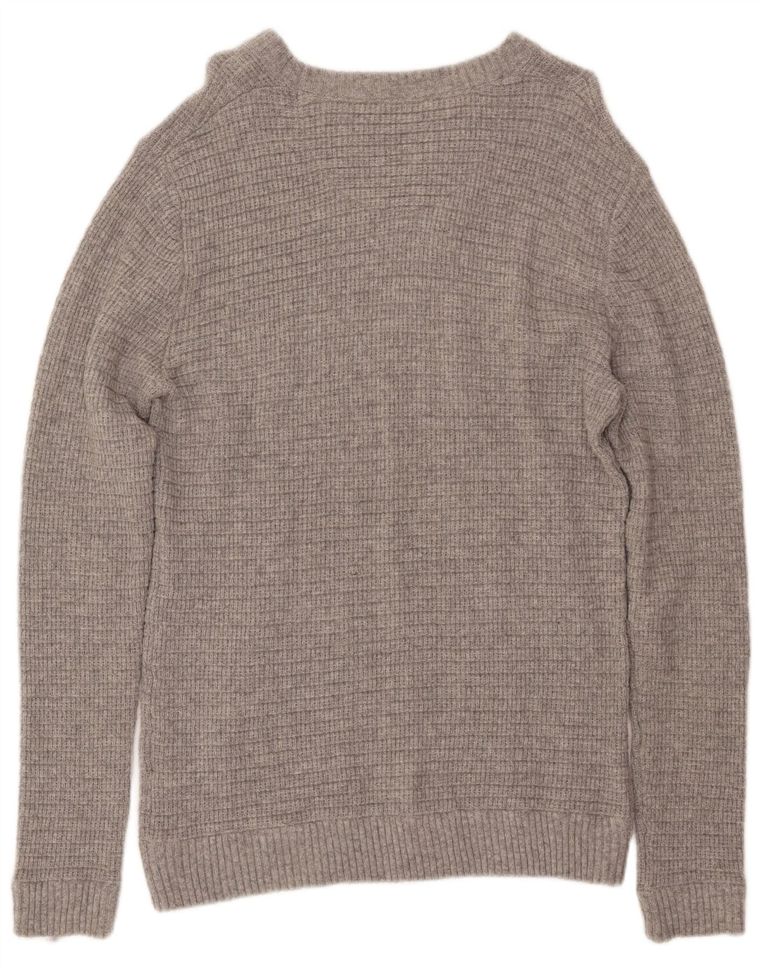 Crew Clothing Ανδρικό πουλόβερ με λαιμόκοψη, μεγάλο γκρι μαλλί