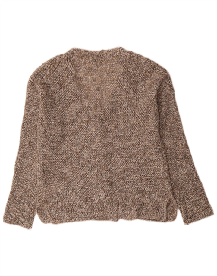 BENETTON Γυναικείο πουλόβερ με ζακέτα UK 6 XS Γκρι Ακρυλικό