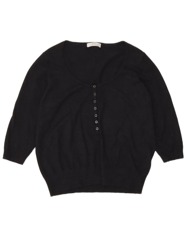 Marks & Spencer Γυναικεία 3/4 μανίκια Bolero Jumper UK 20 2XL μαύρη βισκόζη