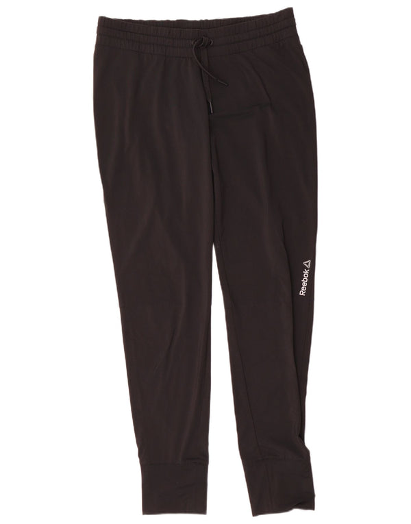 Reebok Γυναικεία φόρμα γραφικών παντελόνι Joggers UK 12/14 Medium Black
