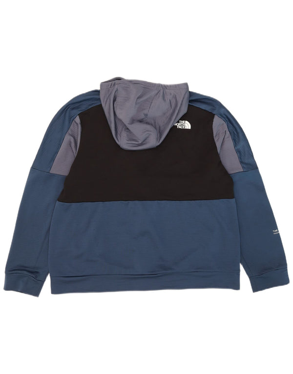 Ανδρικό πουλόβερ με κουκούλα με φερμουάρ North Face XL Blue Colourblock Polyester