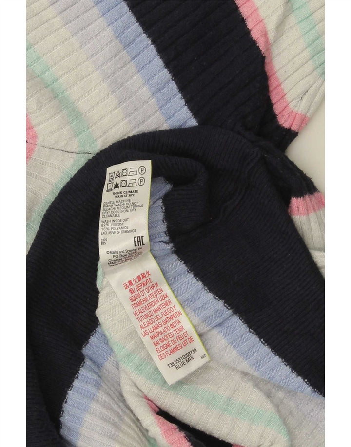 Marks & Spencer Γυναικείο T-Shirt τοπ UK 16 μεγάλα πολύχρωμα ριγέ