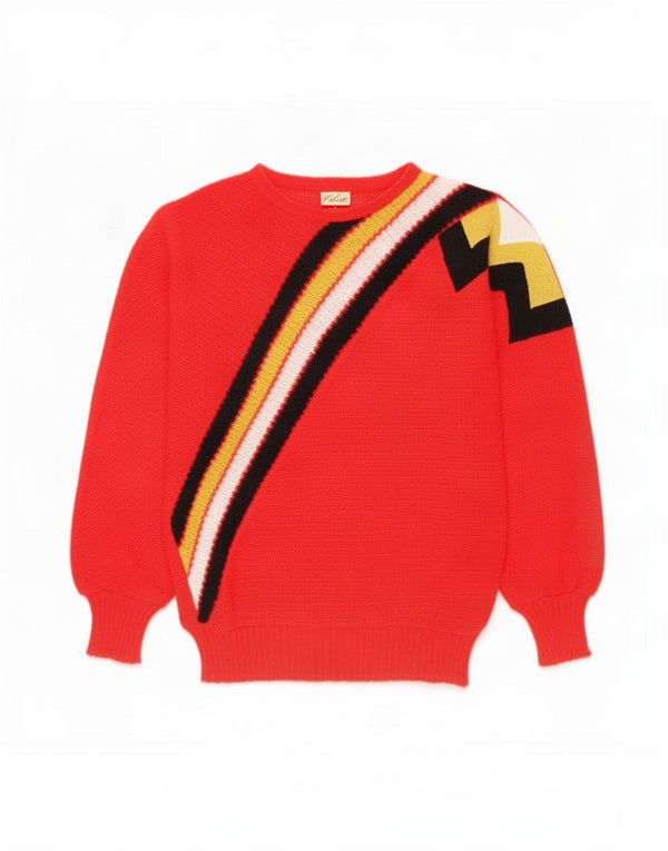 Colette Γυναικείο πουλόβερ με λαιμόκαυστο UK 14 Medium Red Colourblock