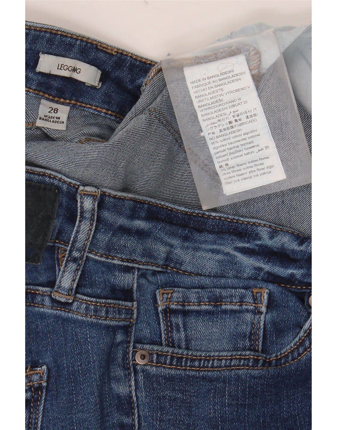 CALVIN KLEIN Γυναικείο κολάν Skinny Jeans W28 L29 Μπλε βαμβακερό