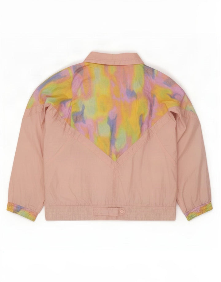 Lavon Γυναικεία φόρμα αφηρημένης σχεδίασης Top Jacket UK 16 Large Pink 80s