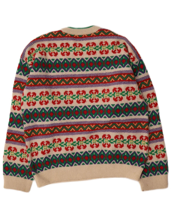 STEFANEL Boys Crew Neck Jumper πουλόβερ 13-14 ετών Πολύχρωμο Fair Isle