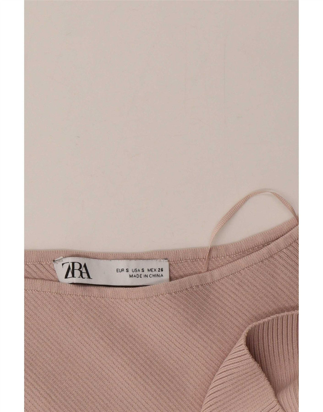 Zara Womens Crop One Shoulder Top UK 8 Small Pink Viscose