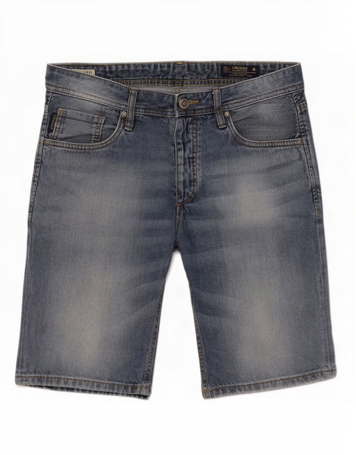 Jack & Jones Ανδρικό τζιν σορτς μεγάλο W36 μπλε βαμβακερό