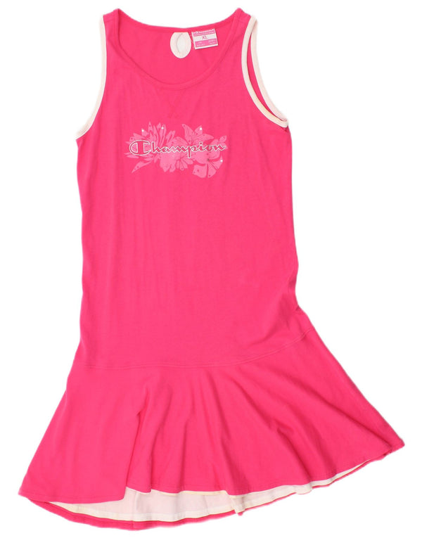 Champion Girls Graphic Tennis Dress 13-14 Years XL Pink Floral