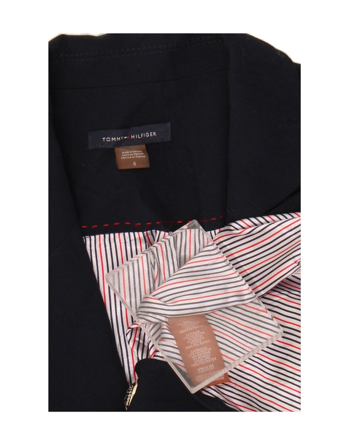 TOMMY HILFIGER Womens 1 Button Blazer Jacket US 6 Medium Navy Blue Vintage Tommy Hilfiger and Second-Hand Tommy Hilfiger from Messina Hembry 