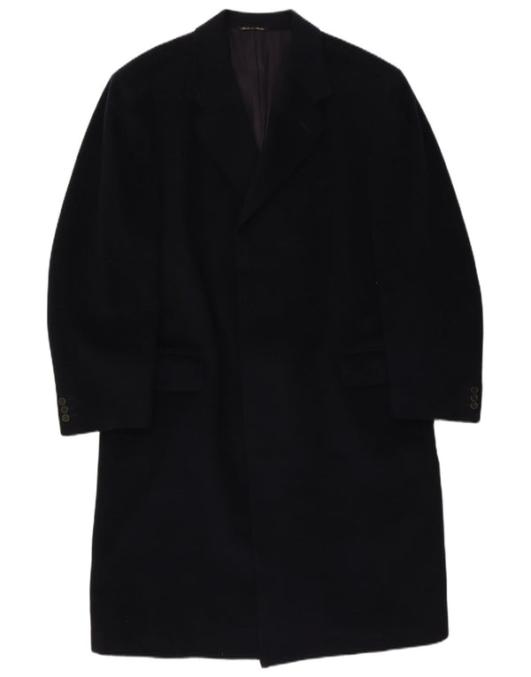 Canali Mens Overcoat IT 54 2XL Navy Blue Wool Classic