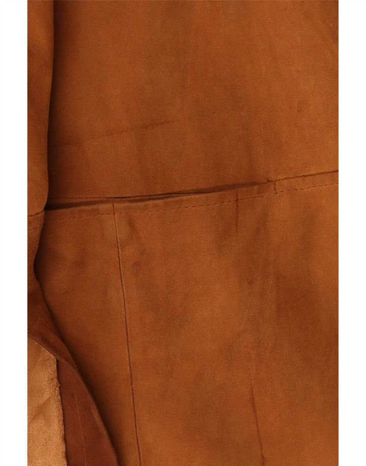 Vintage Γυναικείο Oversized Δερμάτινο Παλτό UK 20 2XL Καφέ Δέρμα