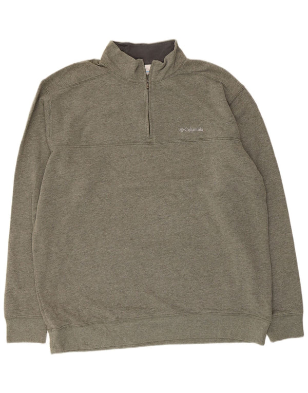 Ανδρικό φούτερ Columbia με φερμουάρ Jumper XL Χακί βαμβακερό