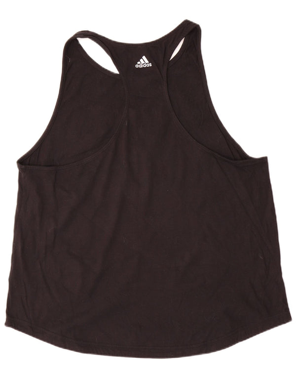 Adidas Γυναικείο Γραφικό Γιλέκο UK 24/26 2XL Μαύρο βαμβακερό