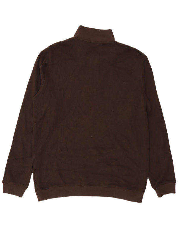 Ανδρικό πουλόβερ με φερμουάρ POLO RALPH LAUREN XL Καφέ βαμβακερό