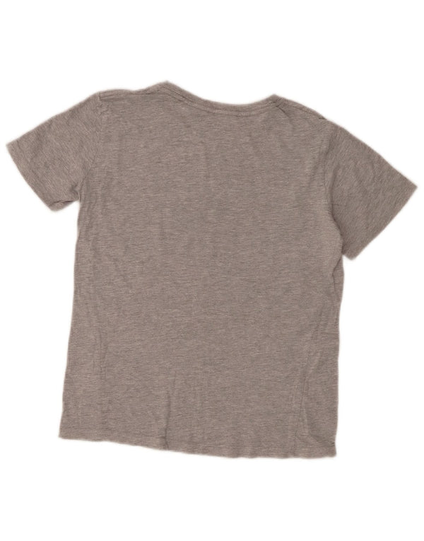 Champion Girls Graphic T-Shirt Top 9-10 Years Medium Grey Flecked Cotton