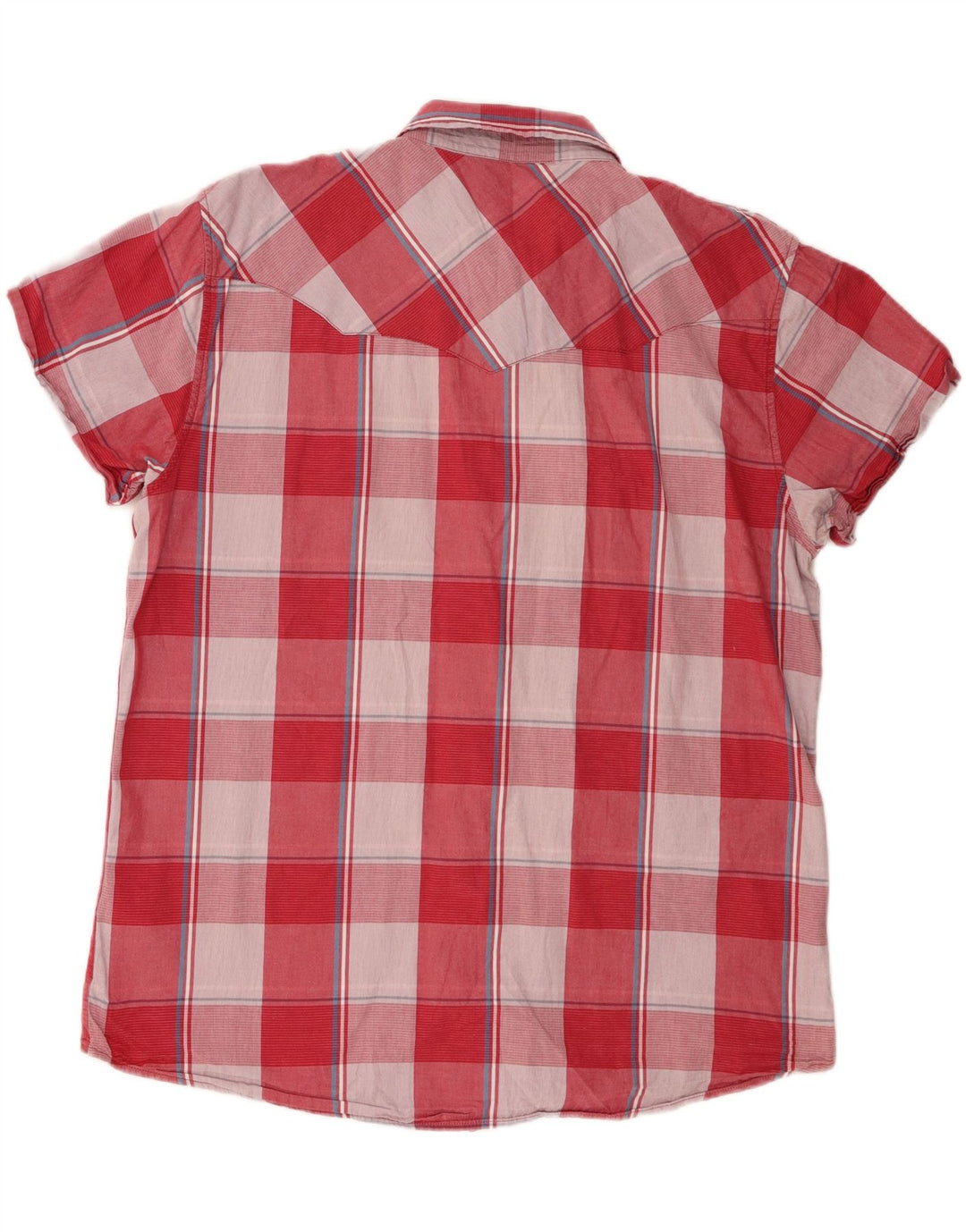 Ανδρικό κοντομάνικο πουκάμισο WRANGLER κανονική εφαρμογή 3XL ροζ βαμβακερό