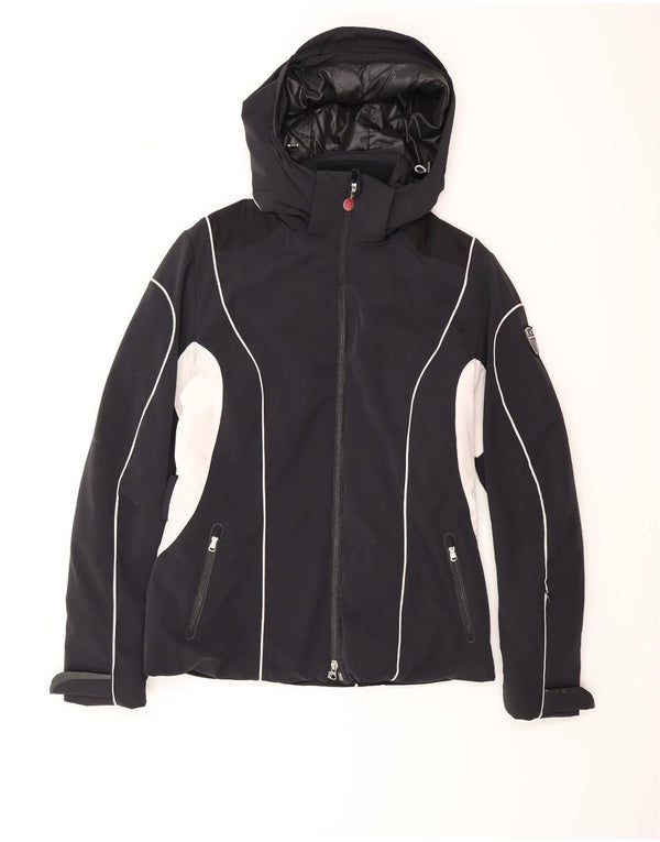 Emporio Armani γυναικείο μπουφάν σκι με κουκούλα UK 18 XL Navy Blue Colorblock