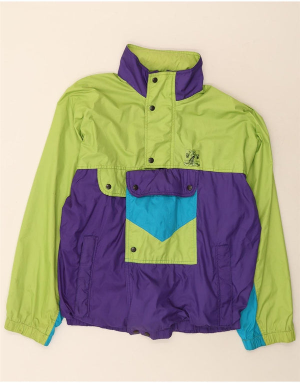 Brugi Ανδρικό πουλόβερ Rain Jacket UK 40 Large Purple Colourblock Polyamide