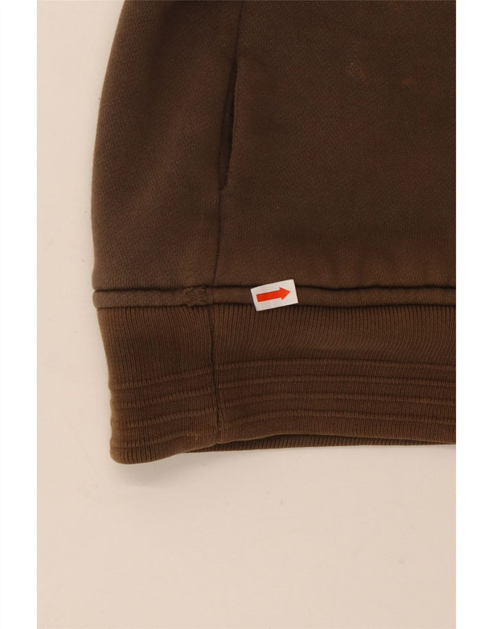 Ανδρικό πουλόβερ με κουκούλα με φερμουάρ ANIMAL Μεγάλο καφέ βαμβακερό