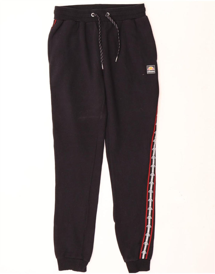 Ανδρική φόρμα γραφικών Ellesse Παντελόνι Joggers Μεσαίο μαύρο βαμβακερό