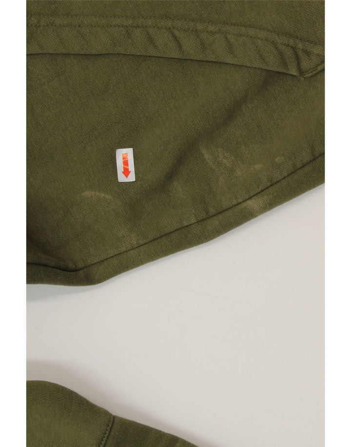 Ανδρικά γραφικά κουκούλα ADIDAS XS Χακί Colourblock Βαμβακερό