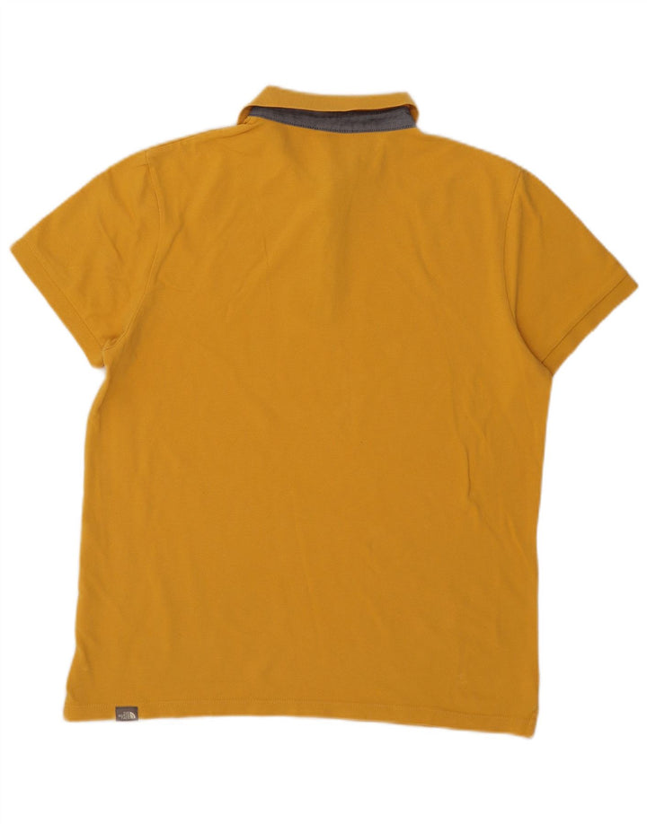 Ανδρικό πουκάμισο πόλο North Face, μεγάλο κίτρινο βαμβακερό