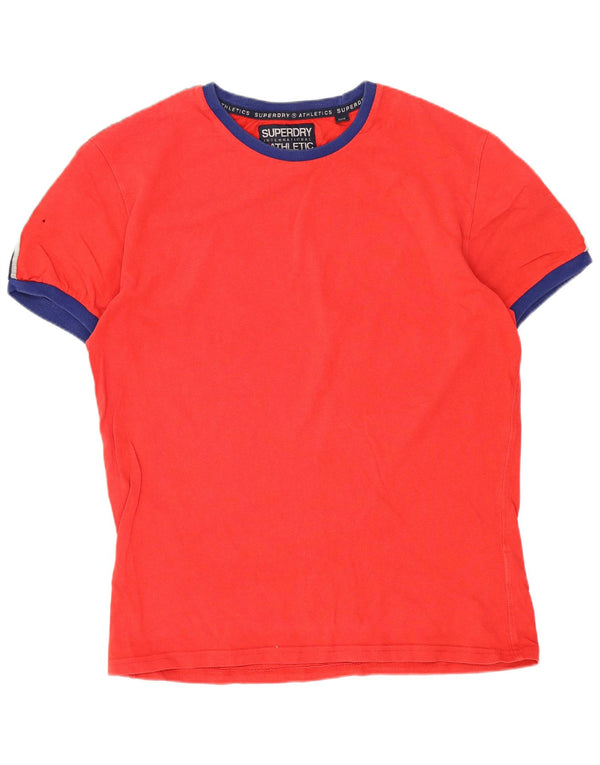 Ανδρικό γραφικό μπλουζάκι Superdry Top Large Red Colourblock Βαμβακερό