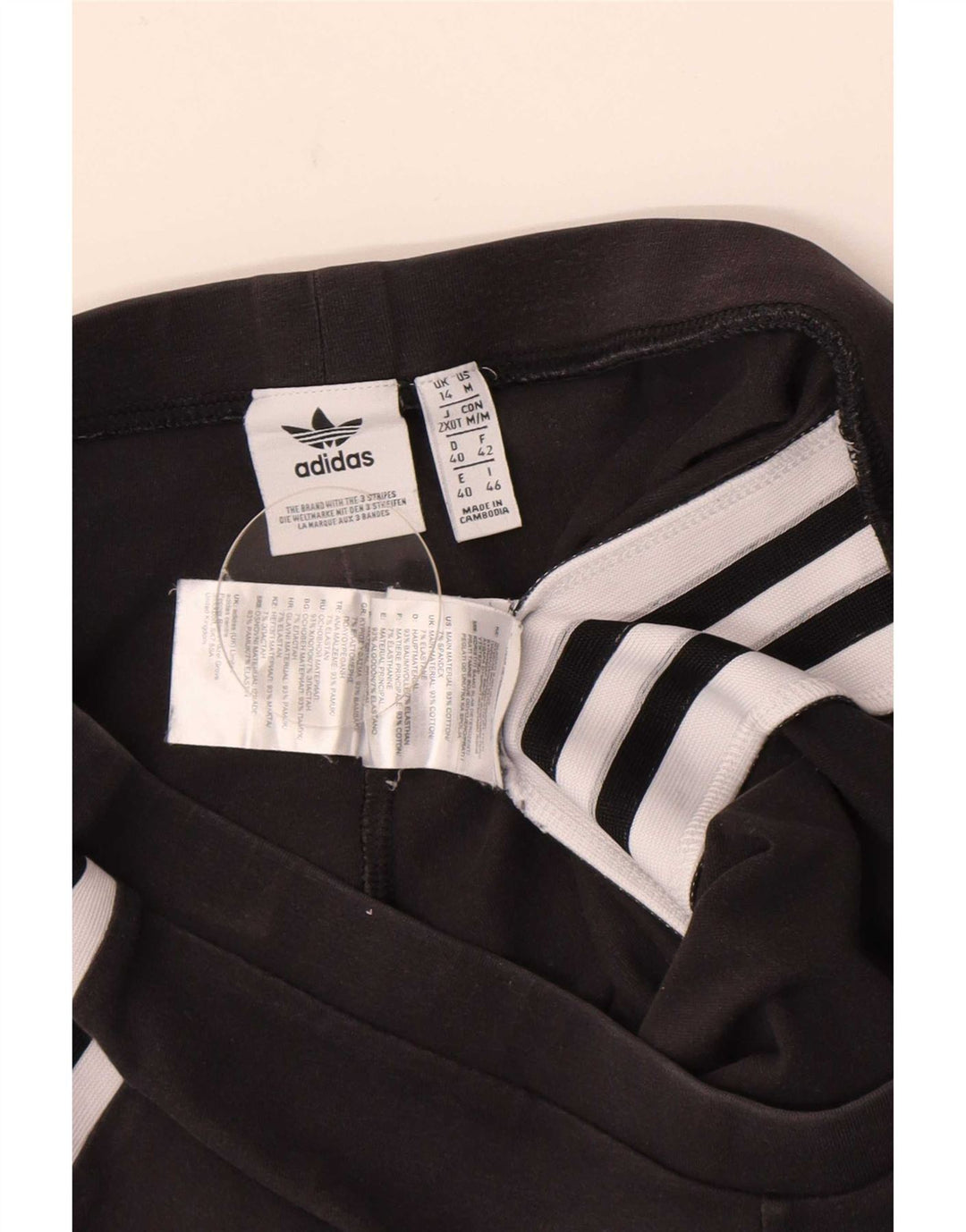 Γυναικείο Γραφικό Κολάν Adidas UK 14 Μεσαίο μαύρο βαμβακερό