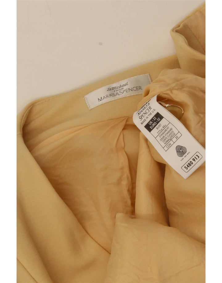 Marks & Spencer Γυναικείο μπλέιζερ με 3 κουμπιά μπουφάν UK 22 3XL μπεζ βισκόζη