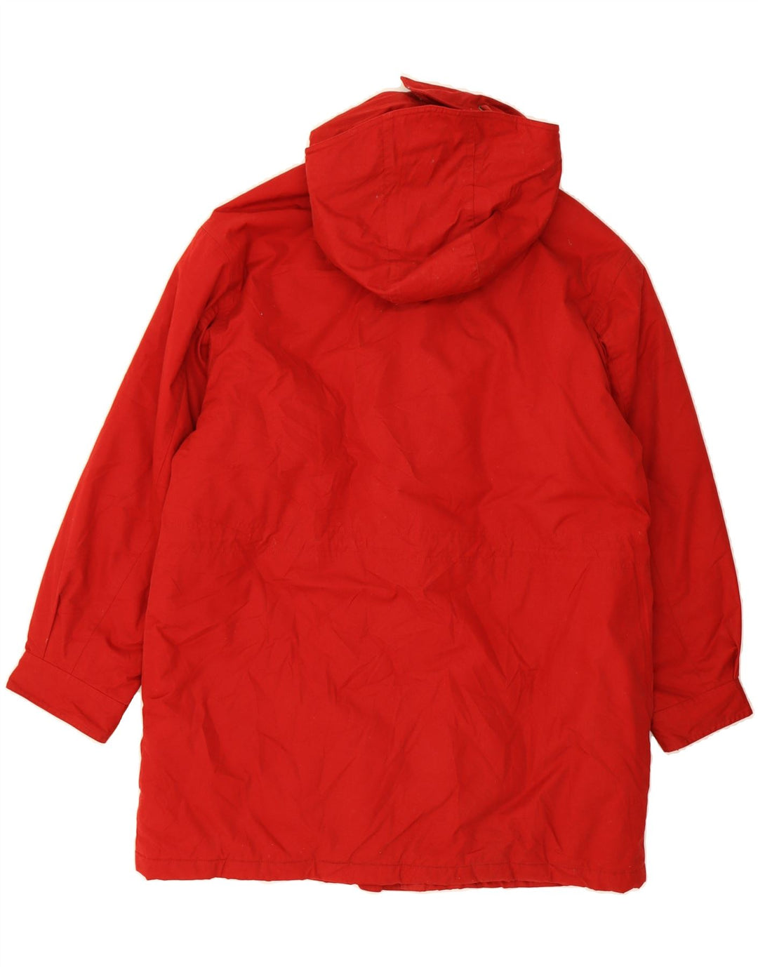 LANDS END Womens Oversized Hooded Windbreaker Coat UK 14/16 Large Red Vintage Lands End and Second-Hand Lands End from Messina Hembry 
