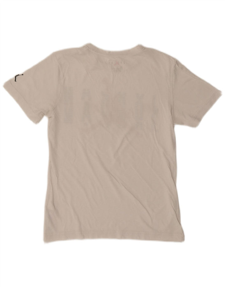 JORDAN Boys Graphic T-shirt Top 12-13 ετών μεγάλο λευκό βαμβακερό