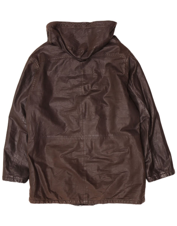 Vintage Ανδρικό Δερμάτινο Παλτό UK 42 XL Καφέ