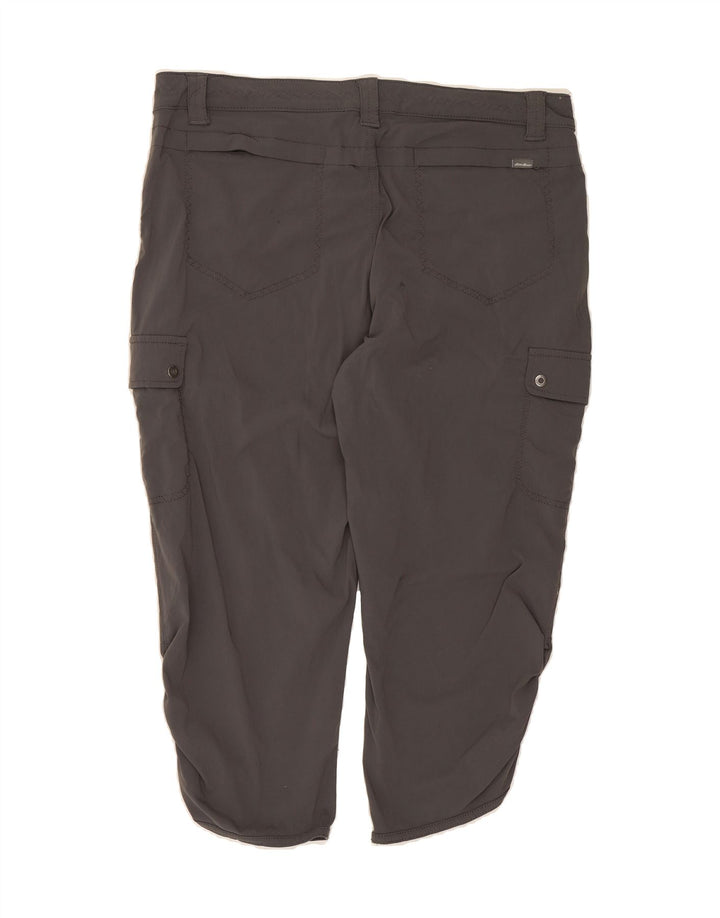 EDDIE BAUER Womens Slim Capri Cargo Trousers US 12 Large W34 L20 Grey Vintage Eddie Bauer and Second-Hand Eddie Bauer from Messina Hembry 