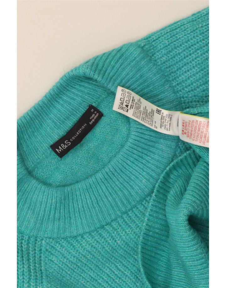 Marks & Spencer Γυναικείο πουλόβερ με λαιμόκοψη UK 14 μεσαίου μπλε ακρυλικό