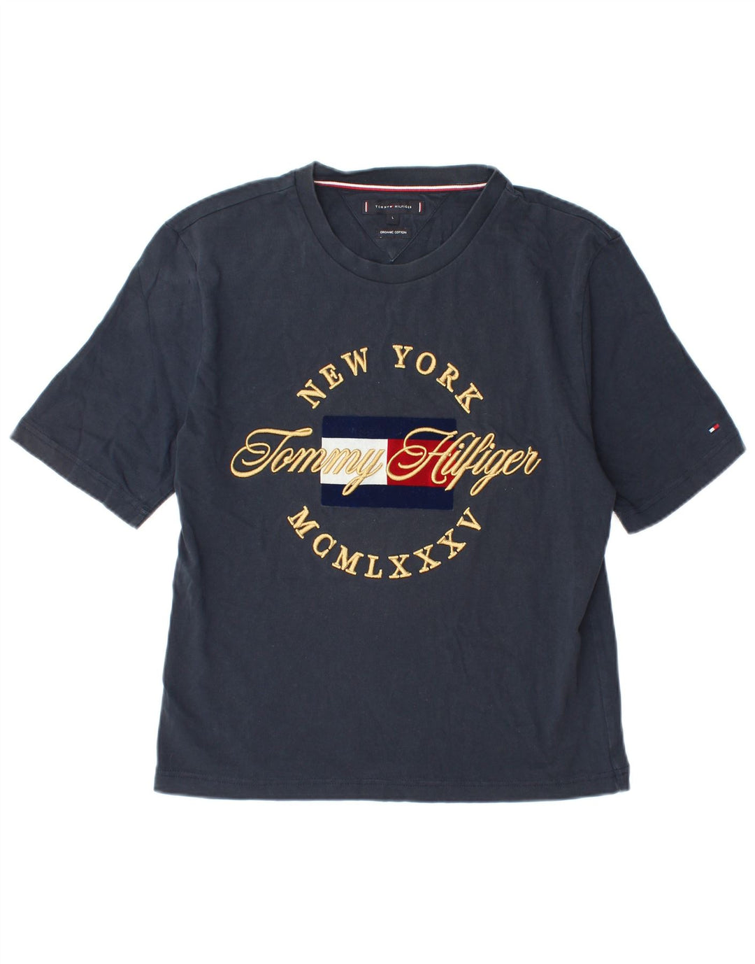 Tommy Hilfiger Γυναικείο T-Shirt Top Large Navy Blue