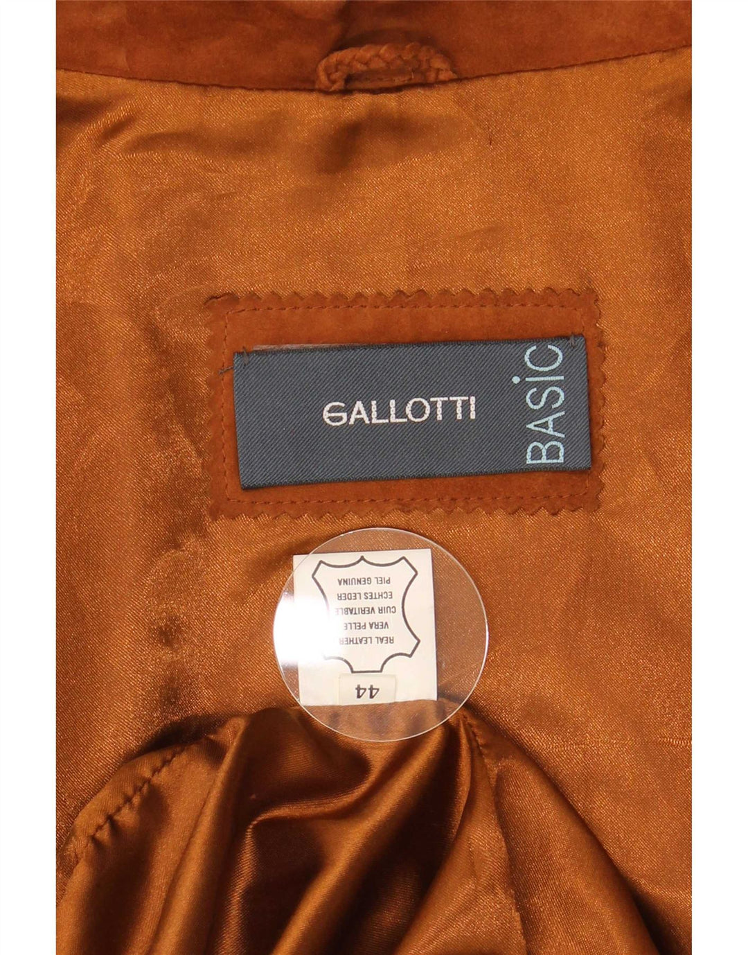 Gallotti Γυναικείο Σουέντ Μπουφάν IT 44 Δερμάτινο Μεσαίο Καφέ