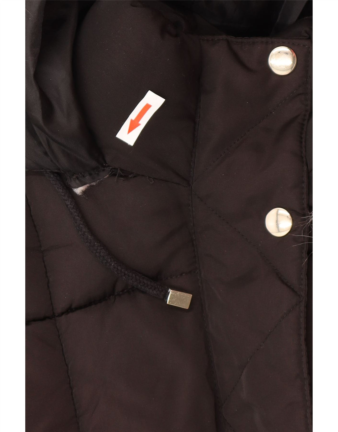 Topshop Γυναικείο μπουφάν με κουκούλα μεγάλου μεγέθους με επένδυση UK 8 Μικρό μαύρο πολυεστέρα