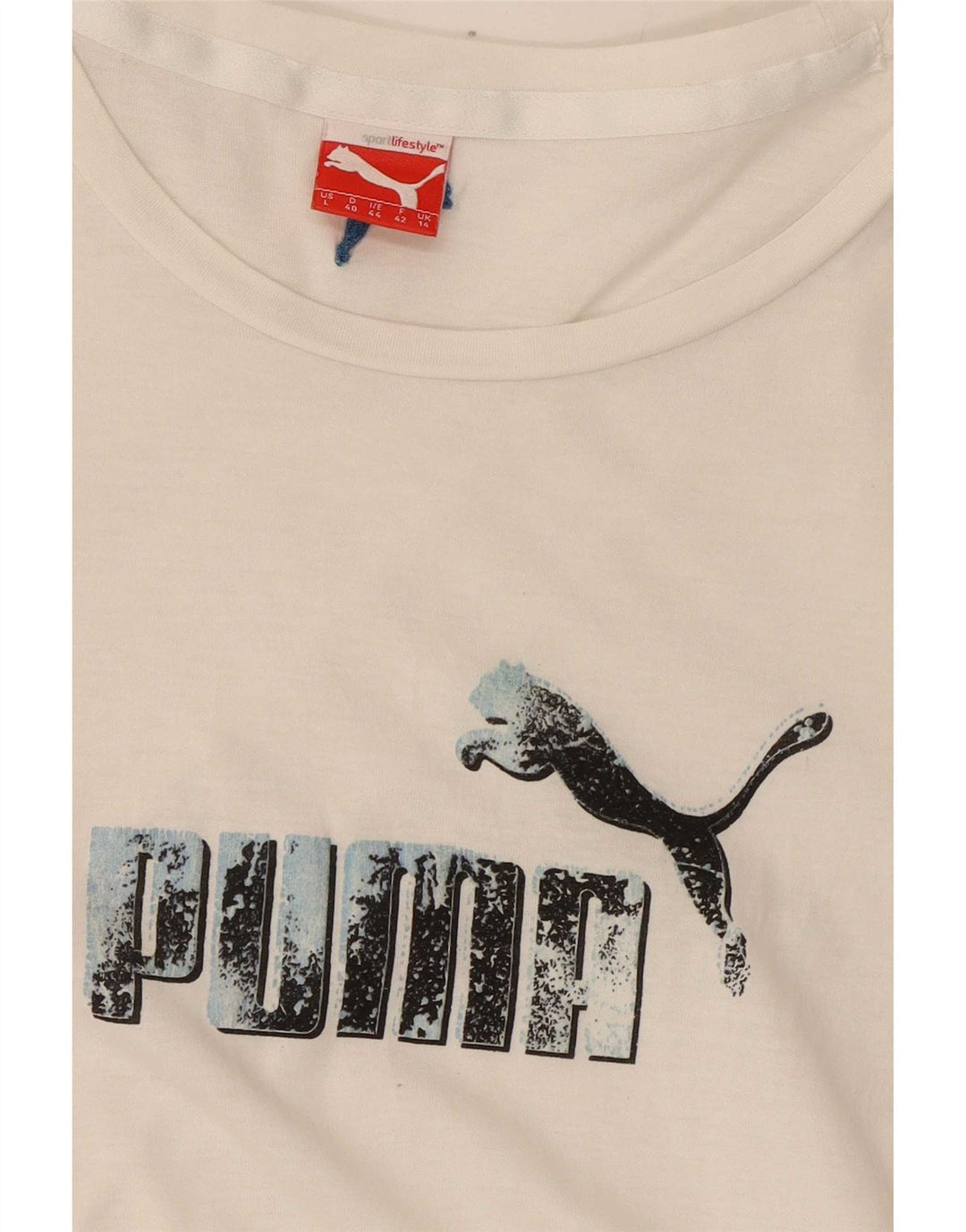 Γυναικείο γραφικό μπλουζάκι Puma Top UK 14 Large White